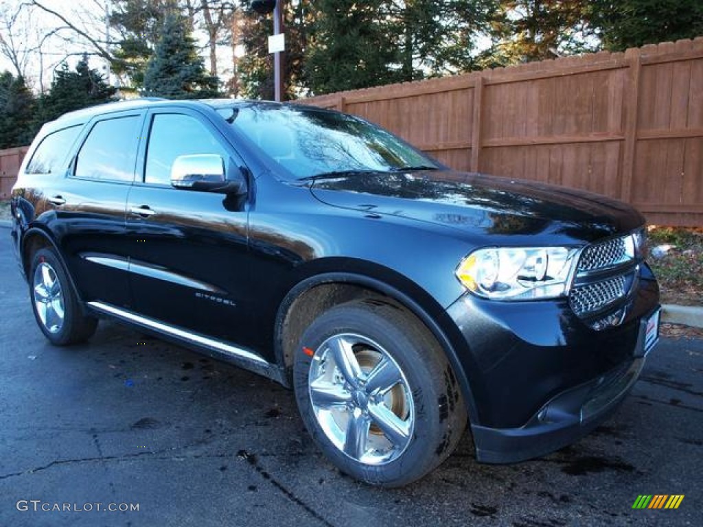 2013 Durango Citadel AWD - Brilliant Black Crystal Pearl / Black photo #2