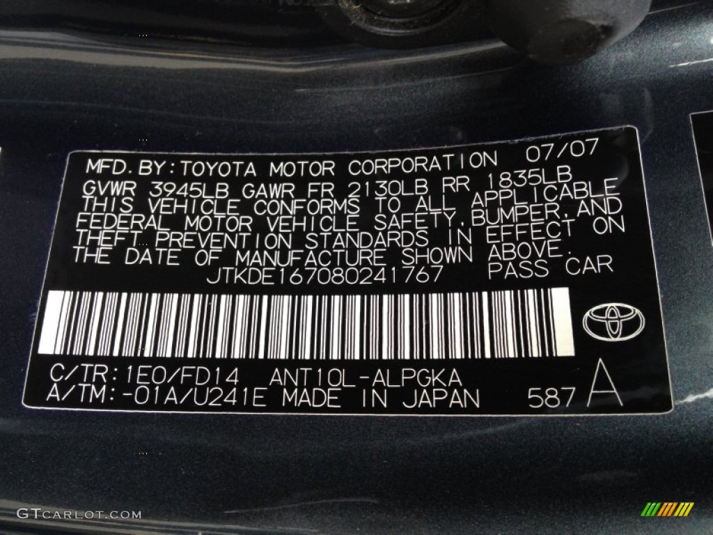 2008 tC Color Code 1E0 for Flint Gray Mica Photo #76037121