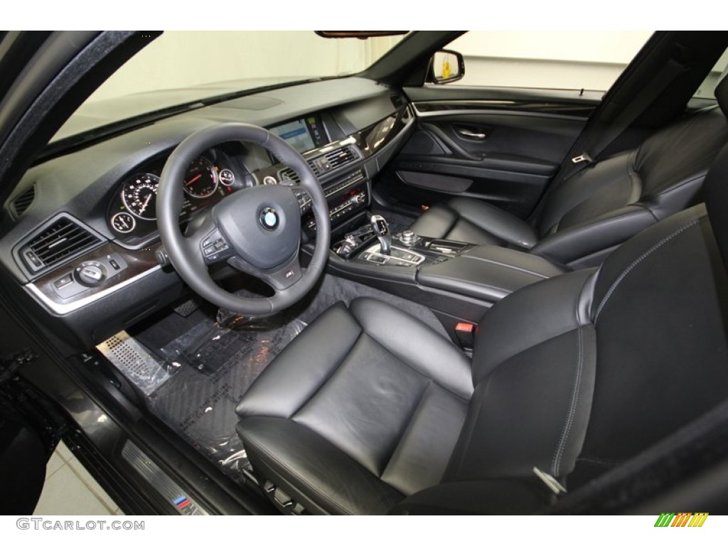 Black Interior 2012 BMW 5 Series 550i xDrive Sedan Photo #76037174