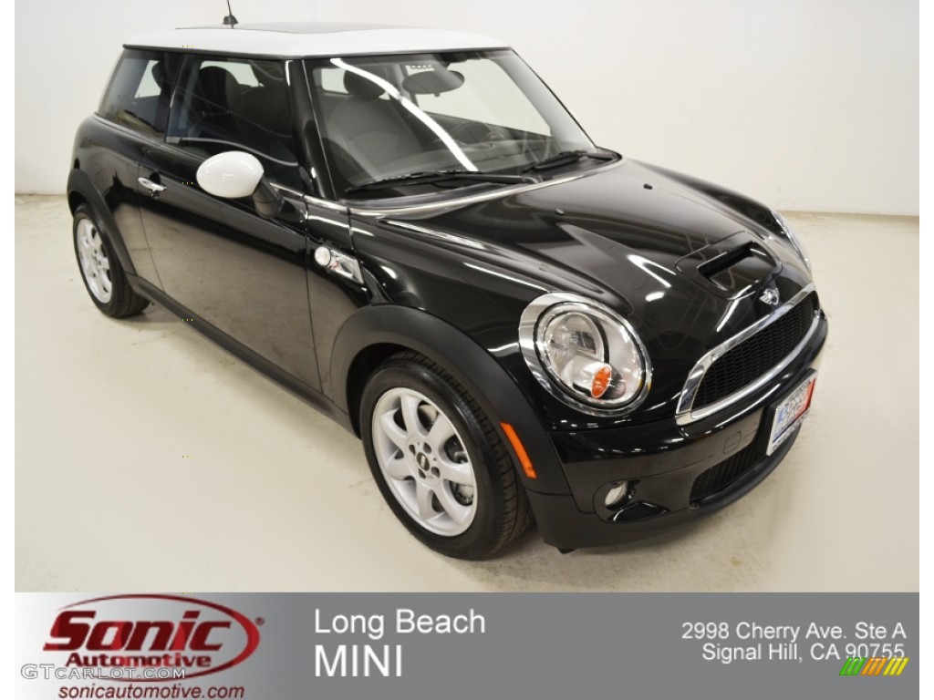 2010 Cooper S Hardtop - Midnight Black Metallic / Grey/Carbon Black photo #1