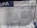 2010 Acura MDX Advance Window Sticker