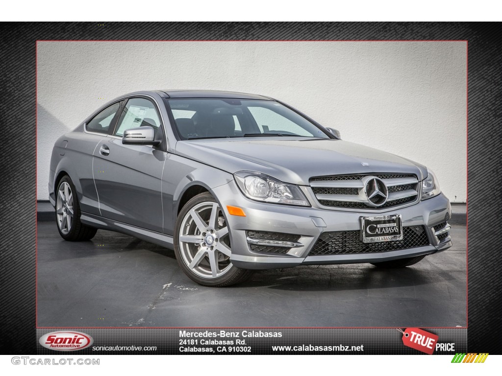 2013 C 250 Coupe - Palladium Silver Metallic / Black photo #1