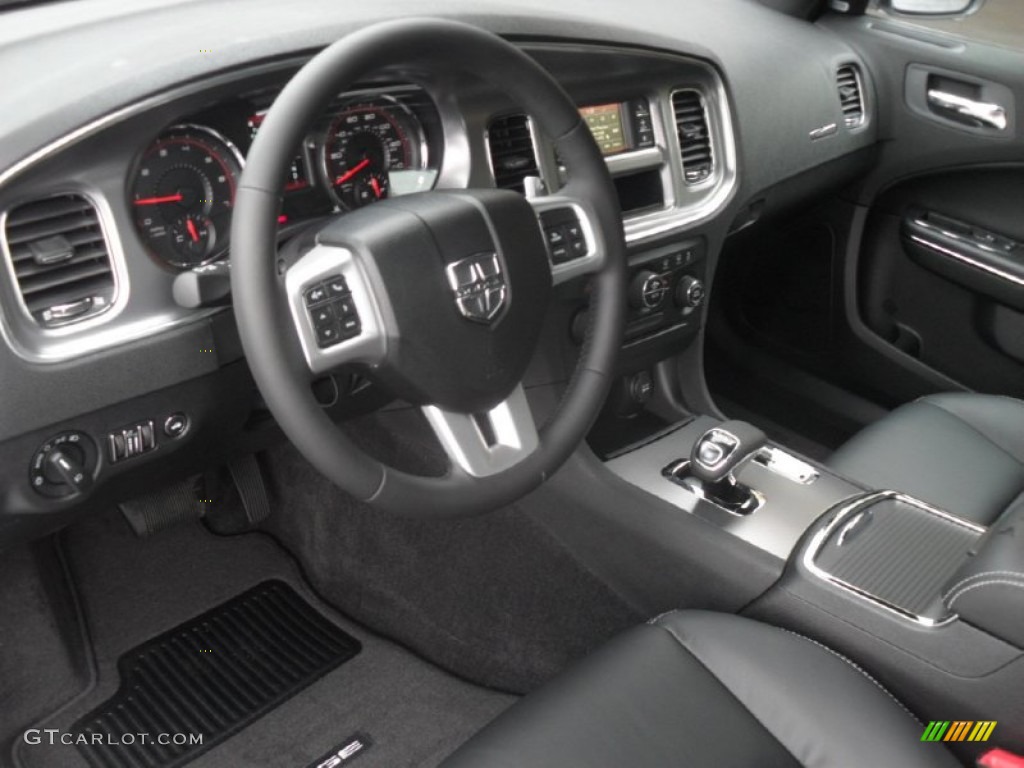 Black Interior 2012 Dodge Charger Sxt Plus Photo 76043010