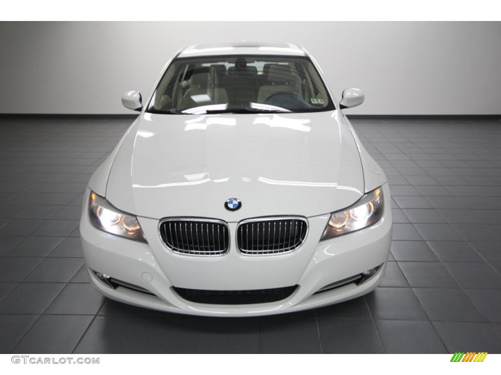 2009 3 Series 335i Sedan - Alpine White / Beige photo #6