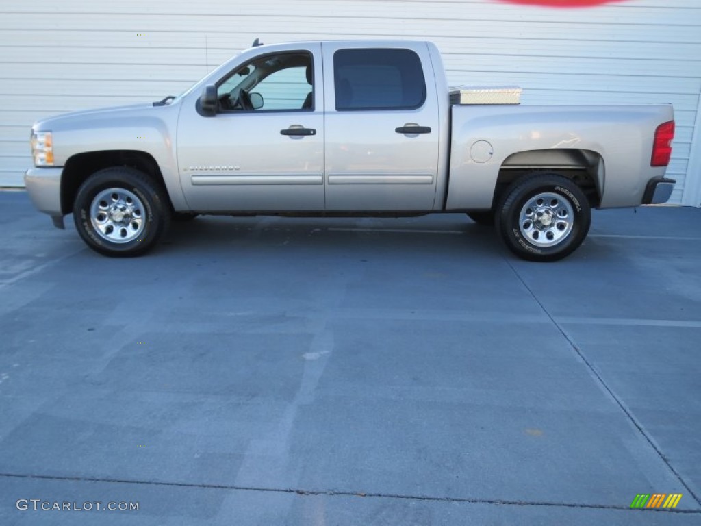 2009 Silverado 1500 LS Crew Cab - Silver Birch Metallic / Dark Titanium photo #5