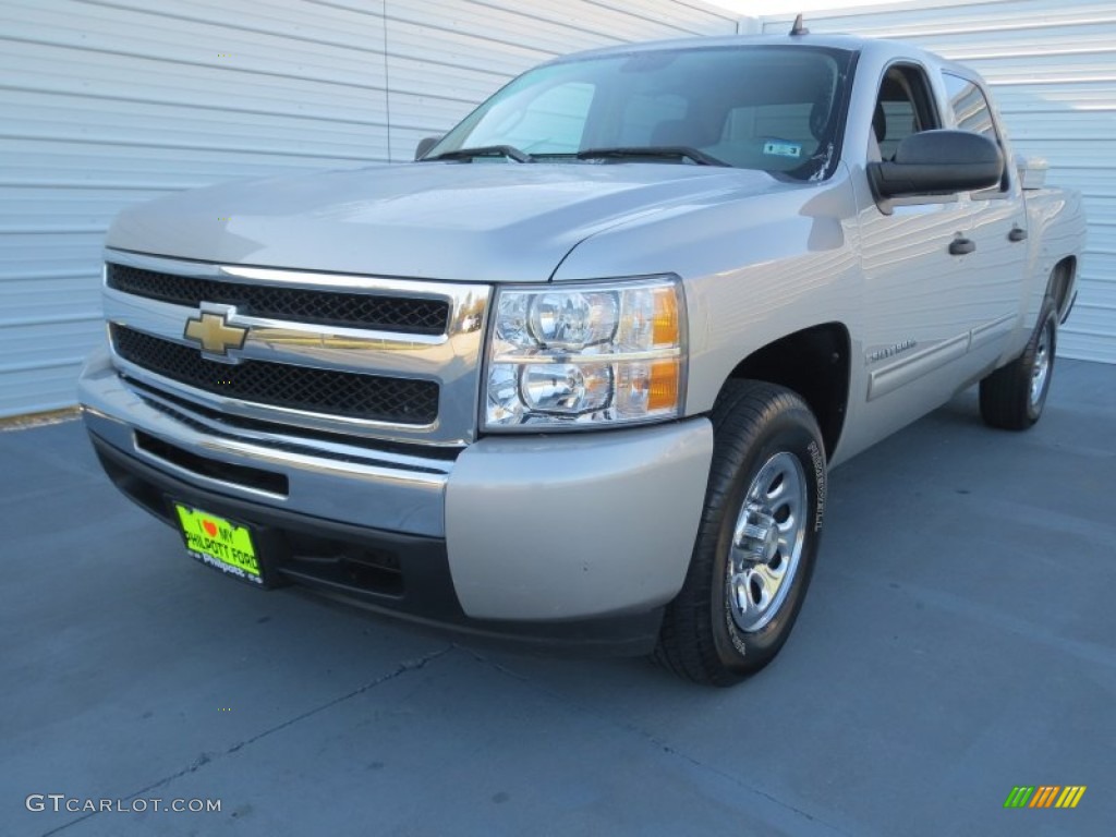 2009 Silverado 1500 LS Crew Cab - Silver Birch Metallic / Dark Titanium photo #6