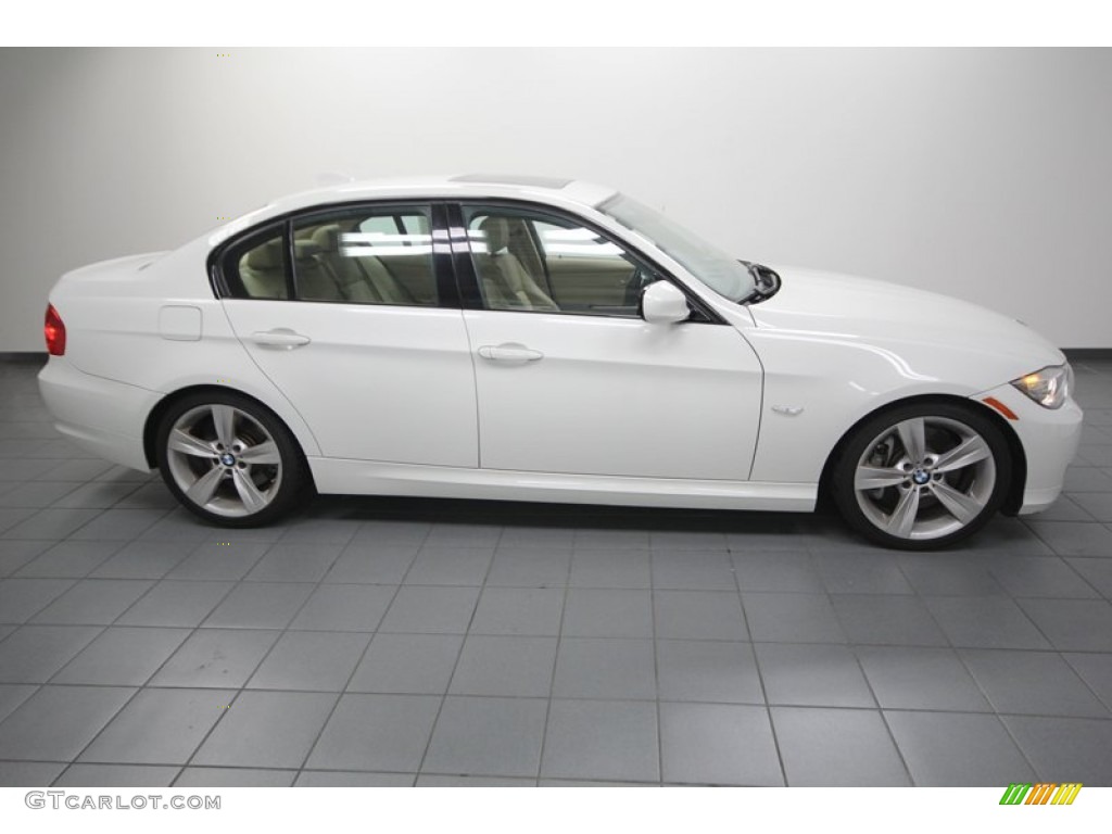 2009 3 Series 335i Sedan - Alpine White / Beige photo #7