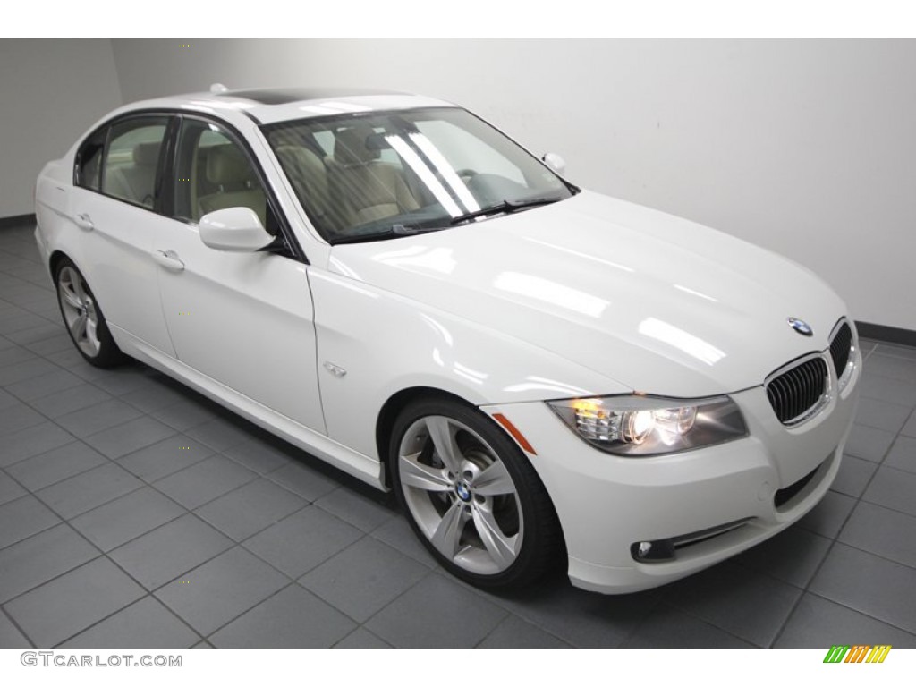 2009 3 Series 335i Sedan - Alpine White / Beige photo #8