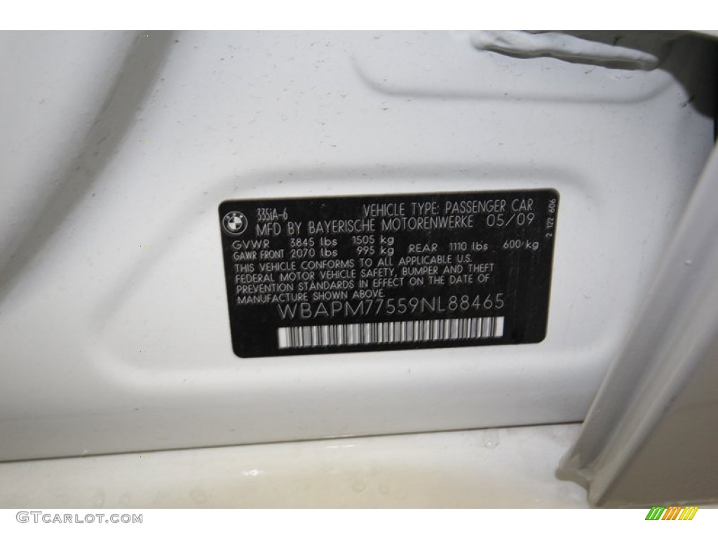 2009 3 Series 335i Sedan - Alpine White / Beige photo #9
