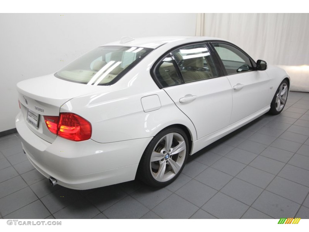 2009 3 Series 335i Sedan - Alpine White / Beige photo #11