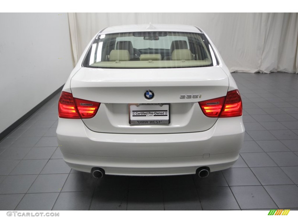 2009 3 Series 335i Sedan - Alpine White / Beige photo #12