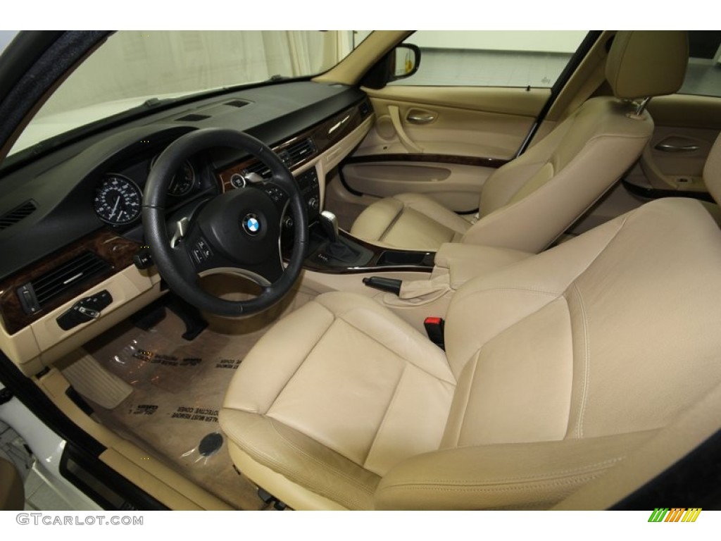 2009 3 Series 335i Sedan - Alpine White / Beige photo #13