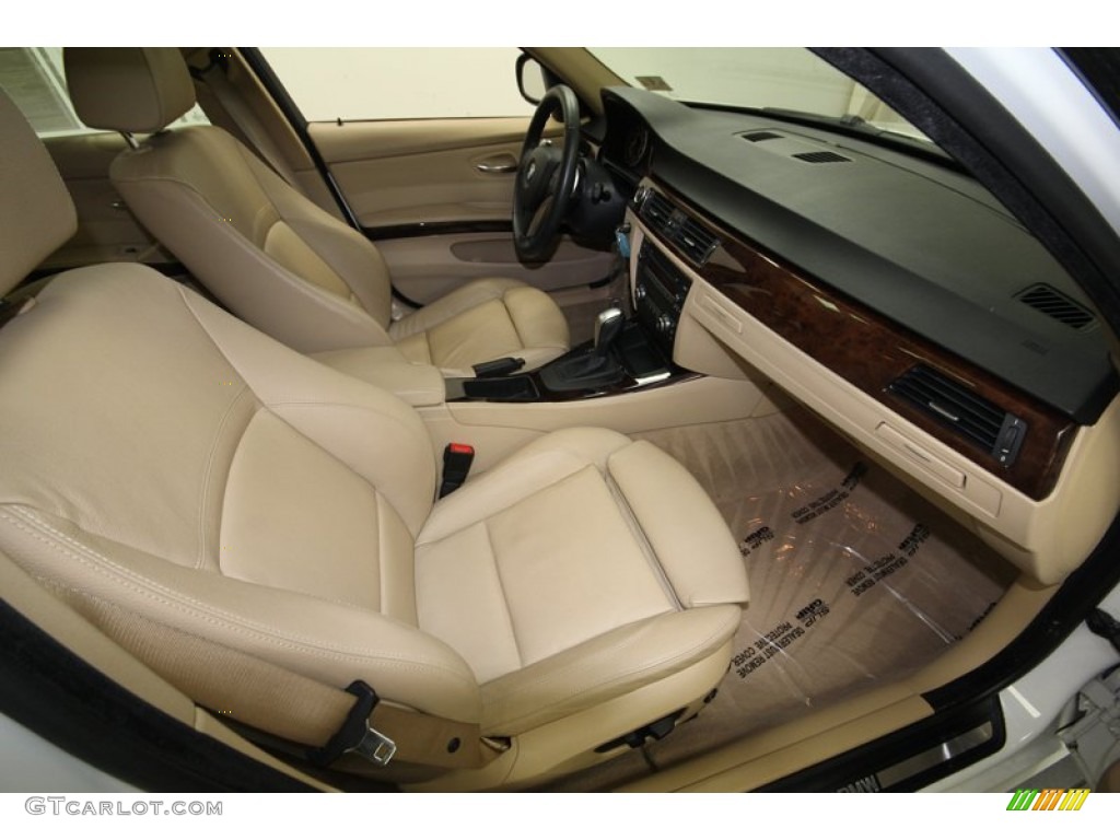 2009 3 Series 335i Sedan - Alpine White / Beige photo #35