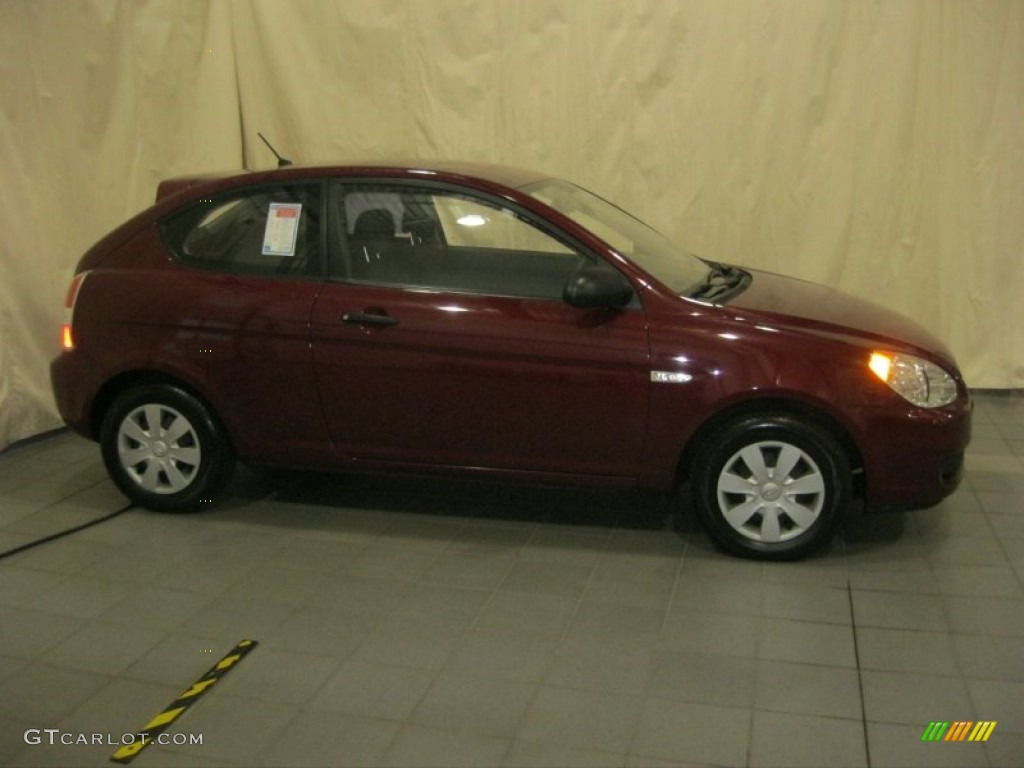 2007 Accent GS Coupe - Tango Red / Black photo #8