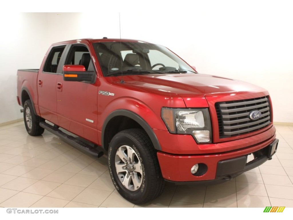 Red Candy Metallic 2011 Ford F150 FX4 SuperCrew 4x4 Exterior Photo #76046646