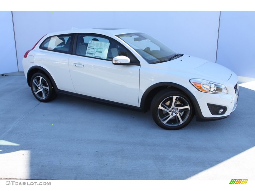 2013 C30 T5 - Ice White / Off Black/Blonde photo #1