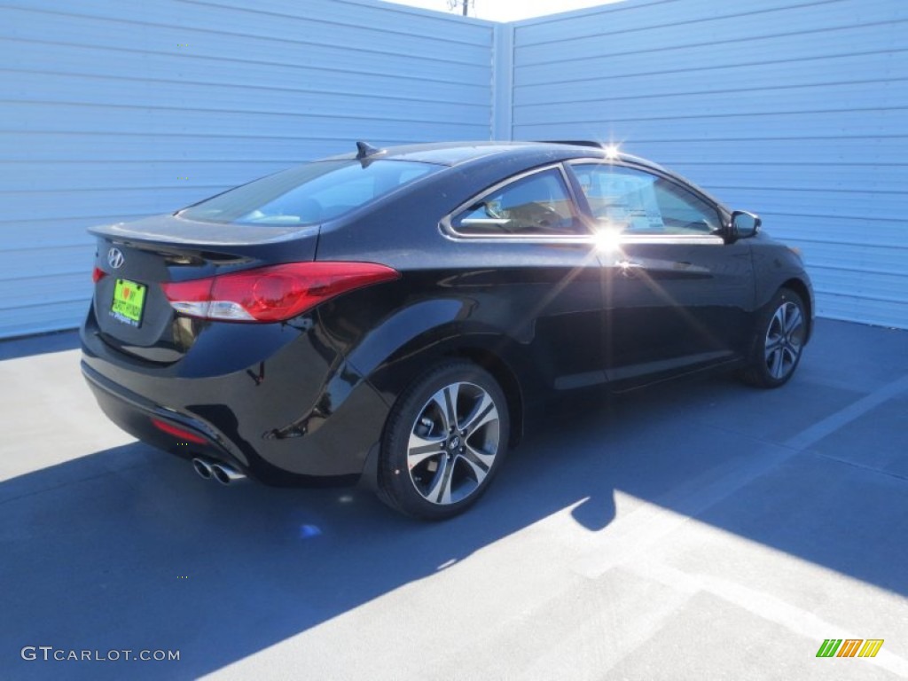 2013 Elantra Coupe SE - Black Noir Pearl / Gray photo #3