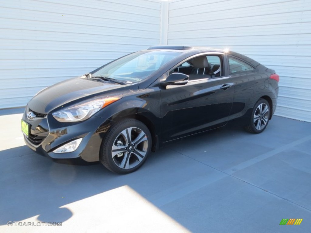 2013 Elantra Coupe SE - Black Noir Pearl / Gray photo #6