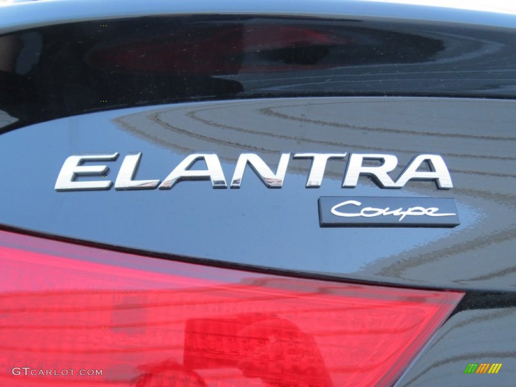 2013 Elantra Coupe SE - Black Noir Pearl / Gray photo #13