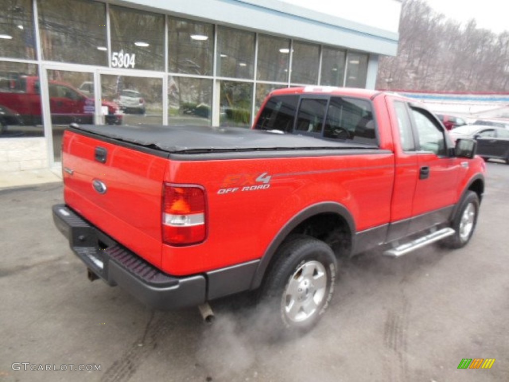 2005 F150 FX4 Regular Cab 4x4 - Bright Red / Medium Flint Grey photo #8