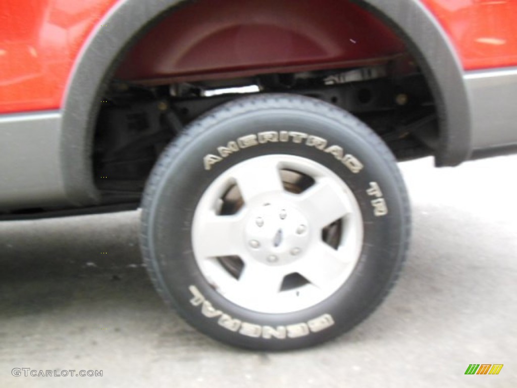 2005 F150 FX4 Regular Cab 4x4 - Bright Red / Medium Flint Grey photo #9