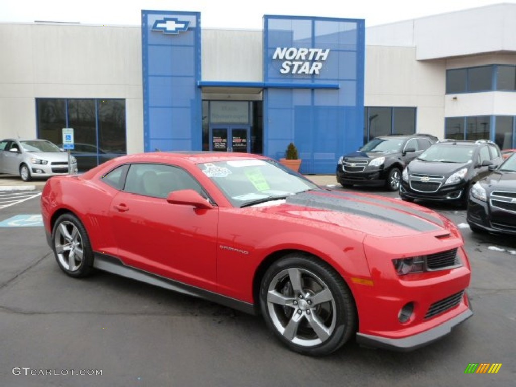2011 Camaro SS/RS Coupe - Victory Red / Beige photo #1