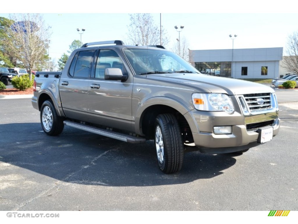 2007 Explorer Sport Trac Limited - Mineral Grey Metallic / Dark Charcoal photo #3