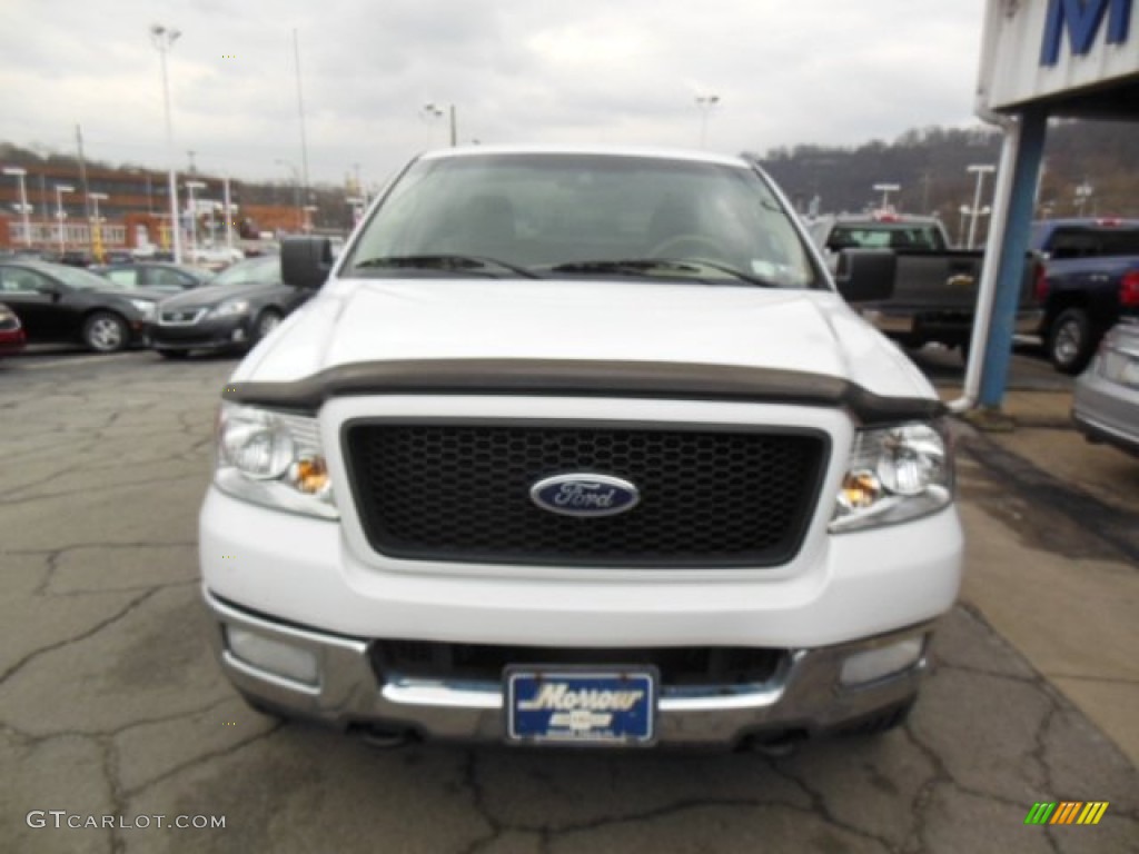2004 F150 XLT Regular Cab 4x4 - Oxford White / Tan photo #3