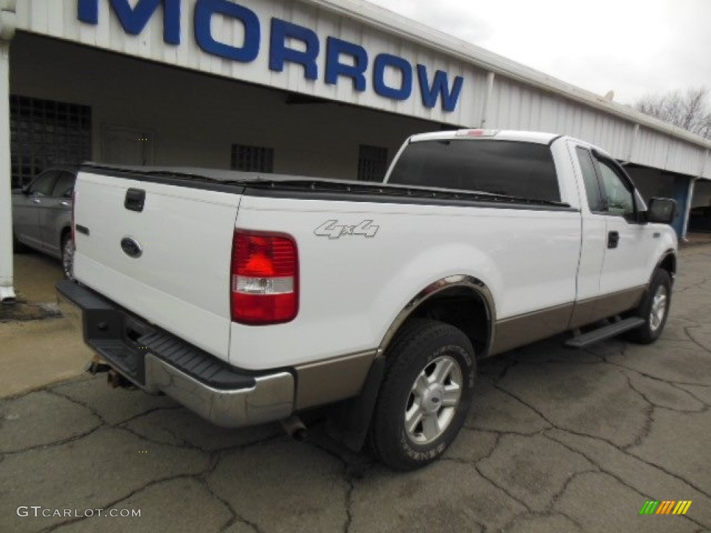 2004 F150 XLT Regular Cab 4x4 - Oxford White / Tan photo #8