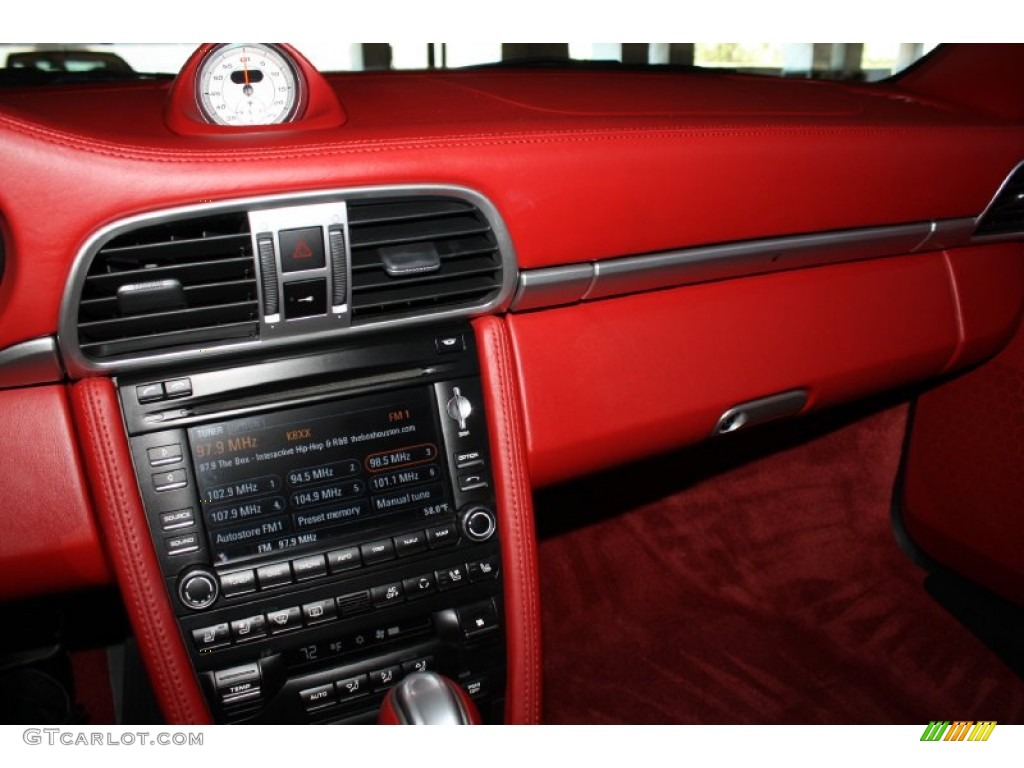 2009 Porsche 911 Turbo Cabriolet Carrera Red Dashboard Photo #76057122