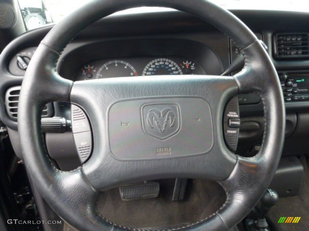 2000 Dodge Ram 1500 SLT Extended Cab 4x4 Agate Steering Wheel Photo #76057977