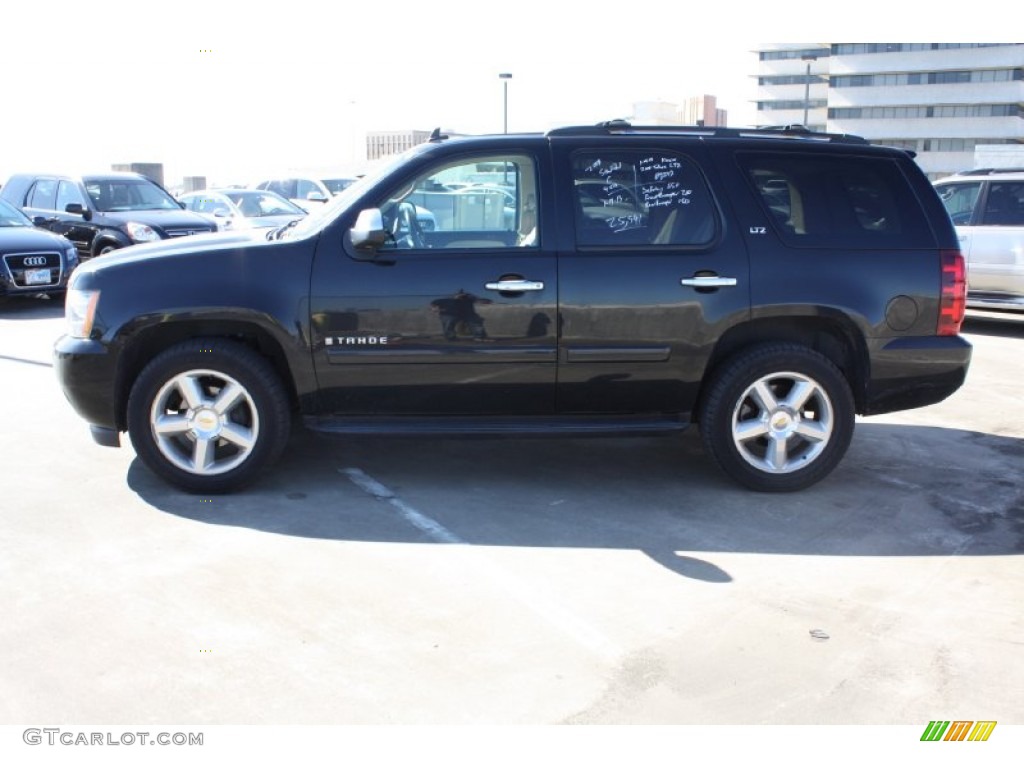 2008 Tahoe LTZ 4x4 - Black / Light Cashmere/Ebony photo #4