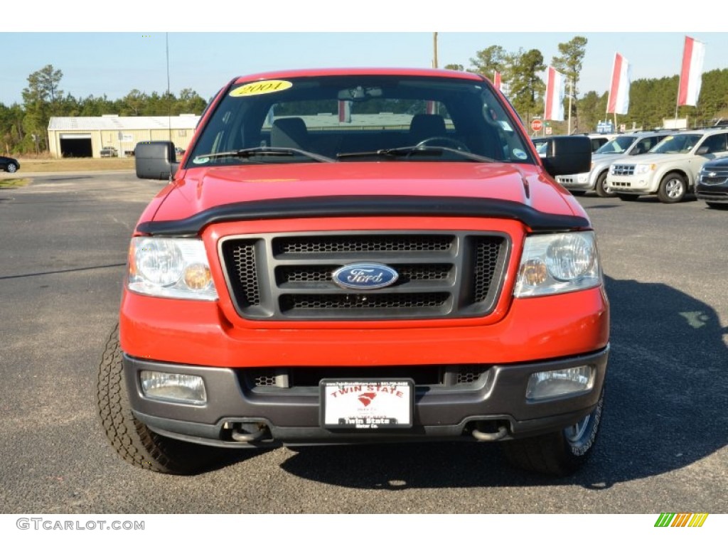 2004 F150 FX4 SuperCab 4x4 - Bright Red / Black photo #2