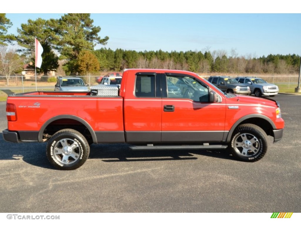 2004 F150 FX4 SuperCab 4x4 - Bright Red / Black photo #4