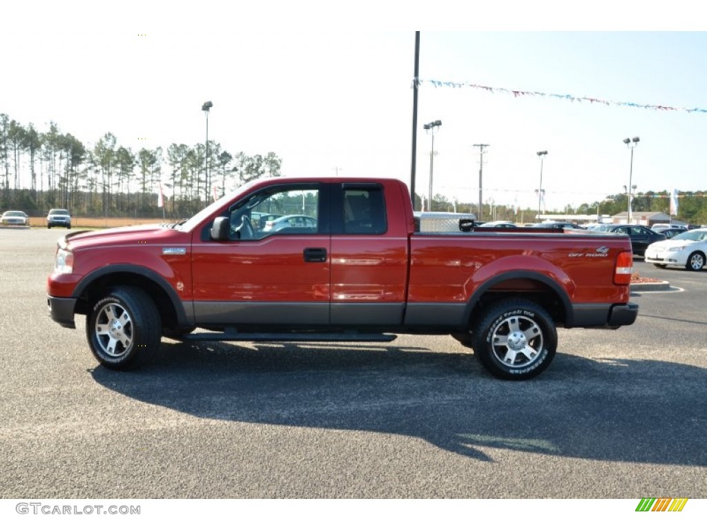2004 F150 FX4 SuperCab 4x4 - Bright Red / Black photo #8