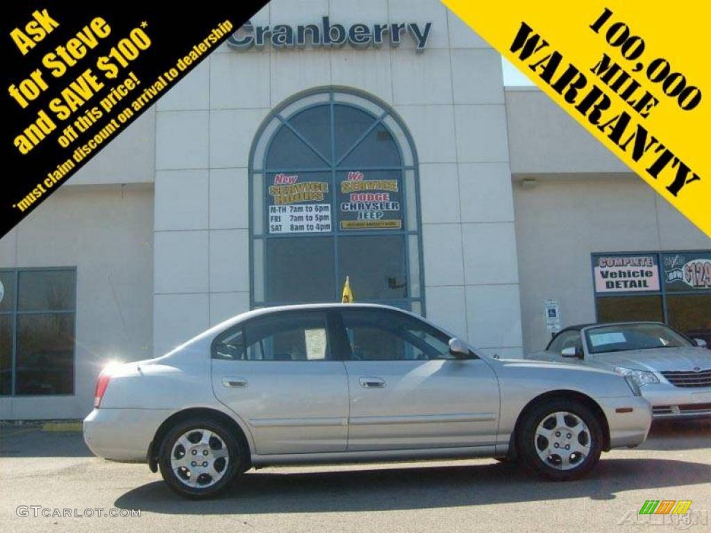 2002 Elantra GLS Sedan - Silver Pewter / Gray photo #1