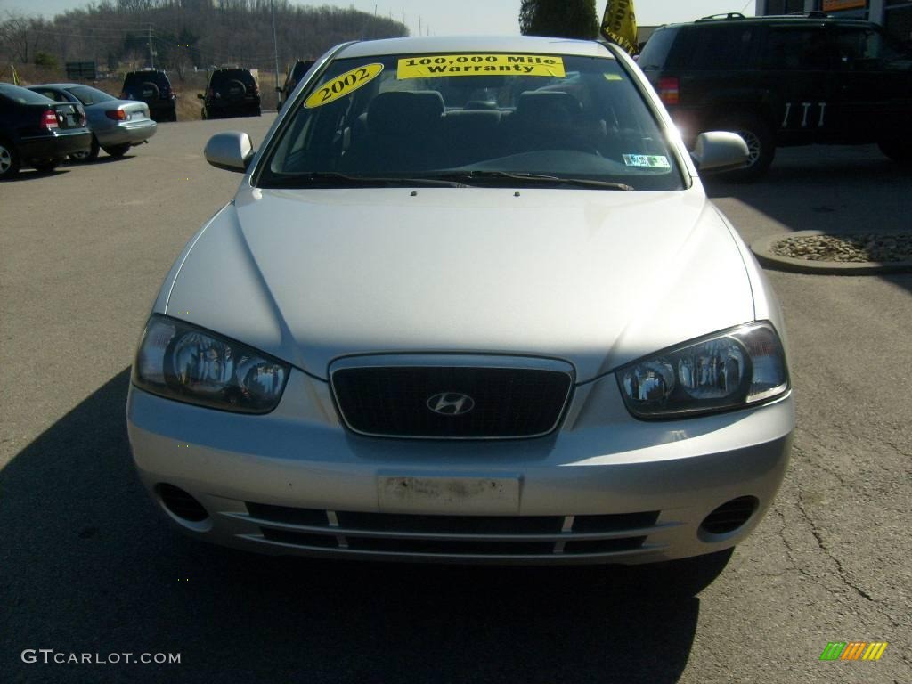 2002 Elantra GLS Sedan - Silver Pewter / Gray photo #2