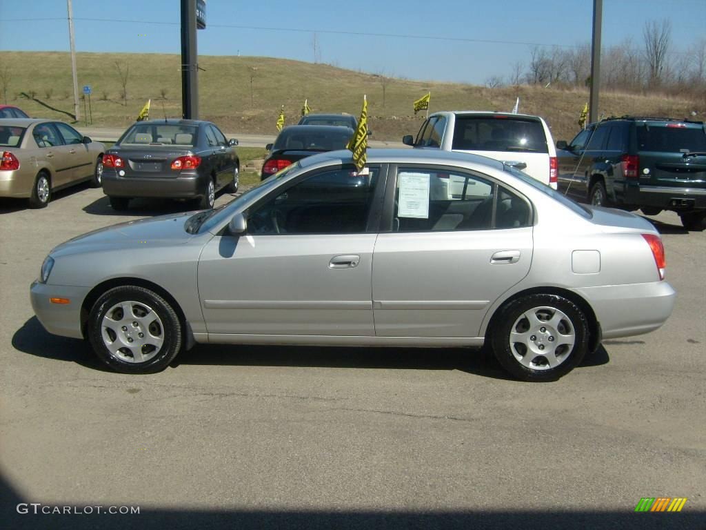 2002 Elantra GLS Sedan - Silver Pewter / Gray photo #4