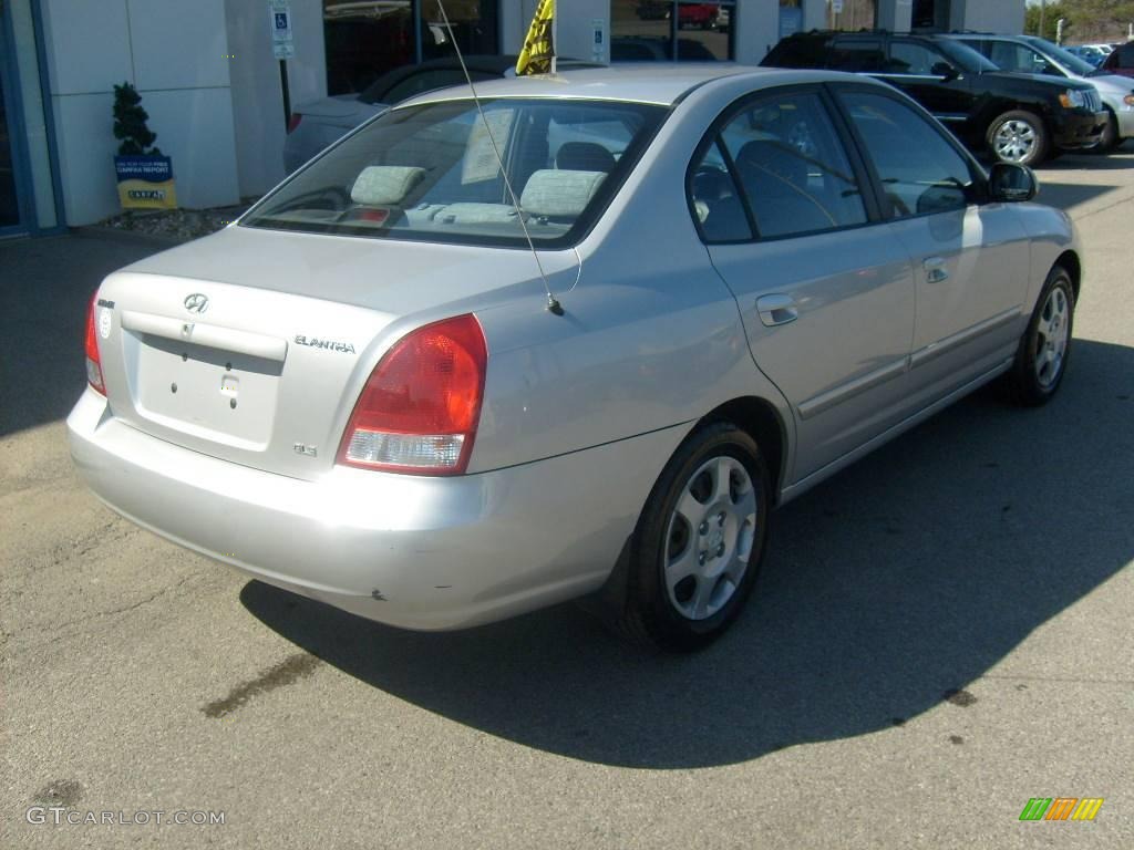 2002 Elantra GLS Sedan - Silver Pewter / Gray photo #7