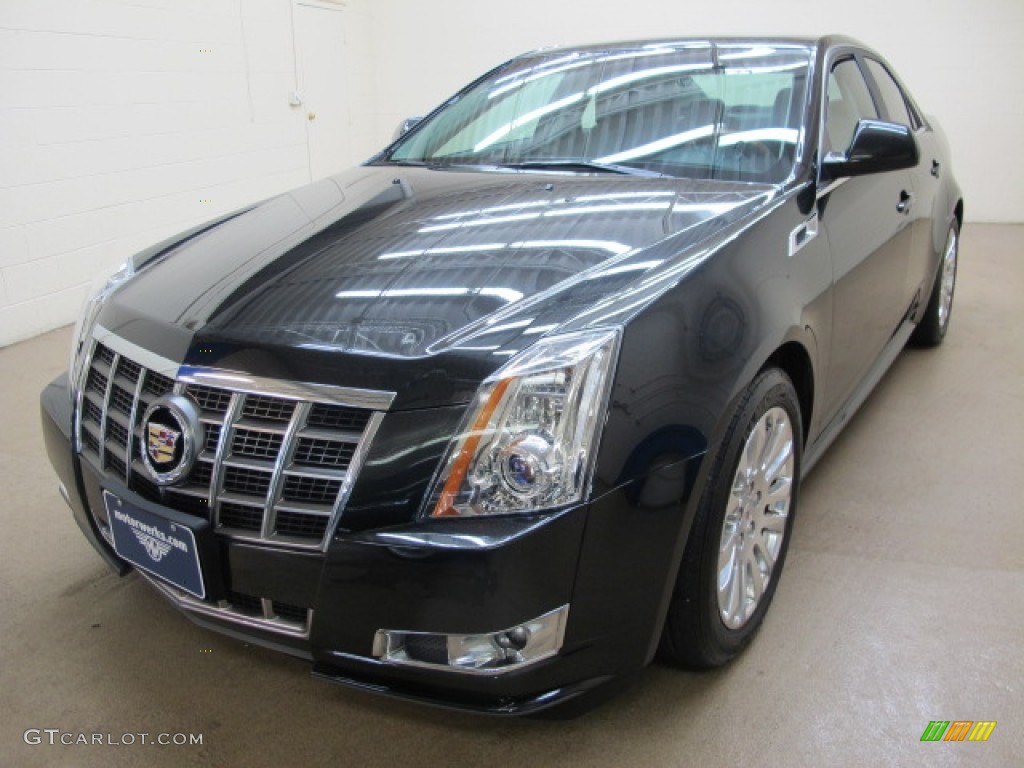 2012 CTS 4 3.6 AWD Sedan - Black Diamond Tricoat / Ebony/Ebony photo #3