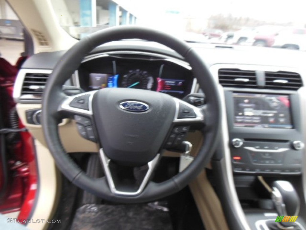 2013 Fusion SE 1.6 EcoBoost - Ruby Red Metallic / Dune photo #20