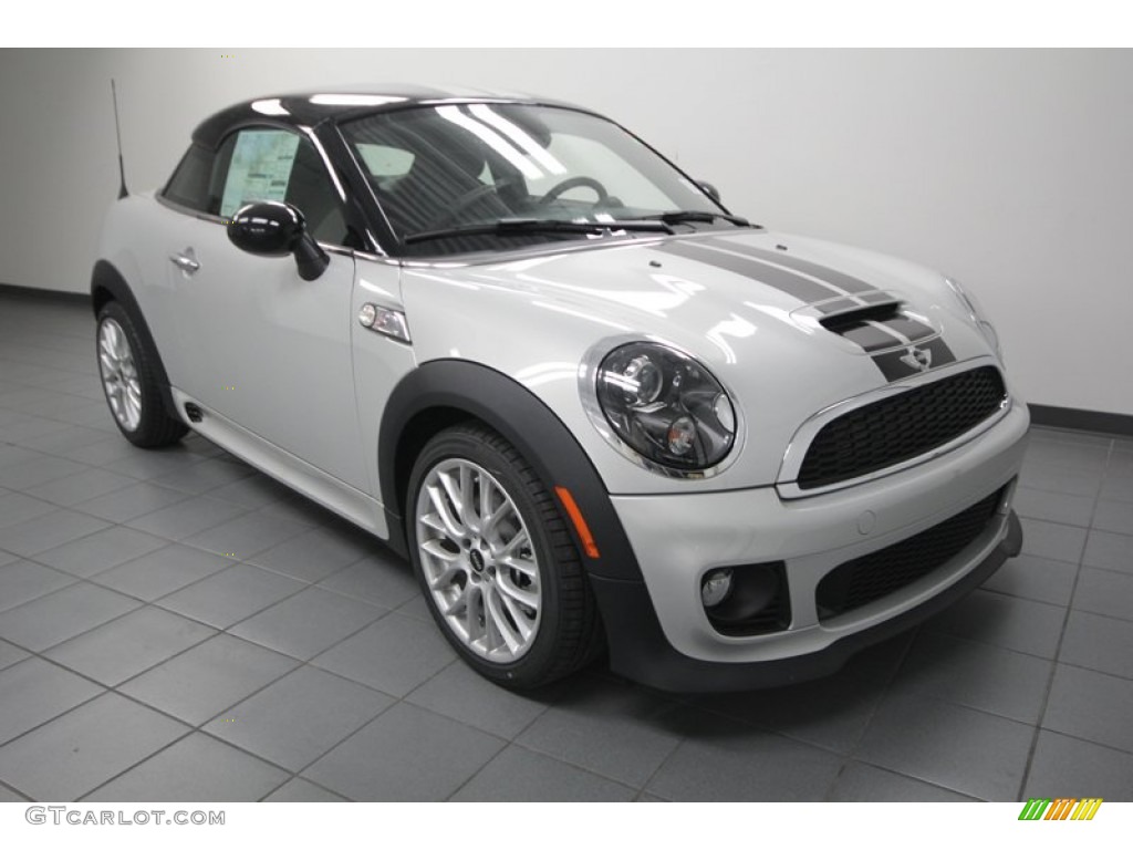 2013 Cooper S Coupe - White Silver Metallic / Carbon Black photo #1