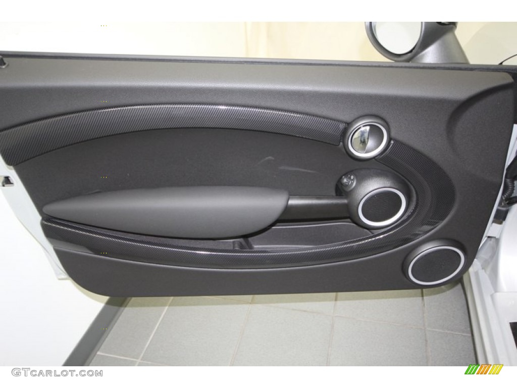 2013 Mini Cooper S Coupe Carbon Black Door Panel Photo #76063473