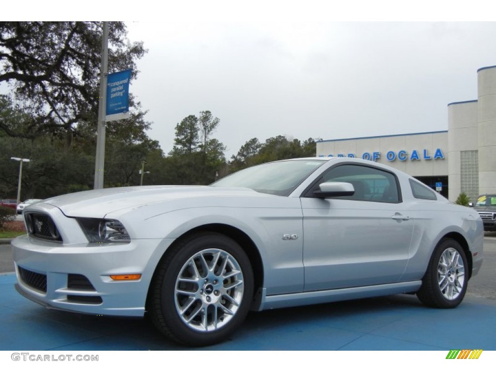 2013 Mustang GT Premium Coupe - Ingot Silver Metallic / Charcoal Black/Cashmere Accent photo #1