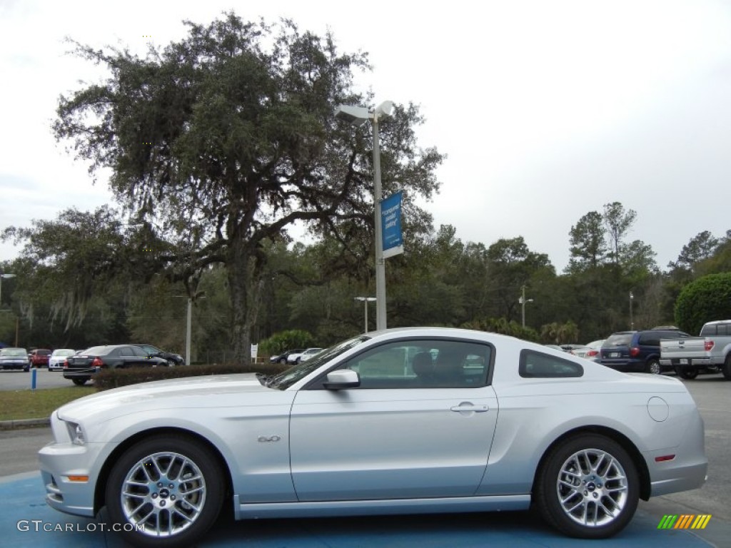 2013 Mustang GT Premium Coupe - Ingot Silver Metallic / Charcoal Black/Cashmere Accent photo #2