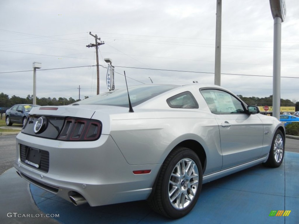 2013 Mustang GT Premium Coupe - Ingot Silver Metallic / Charcoal Black/Cashmere Accent photo #3