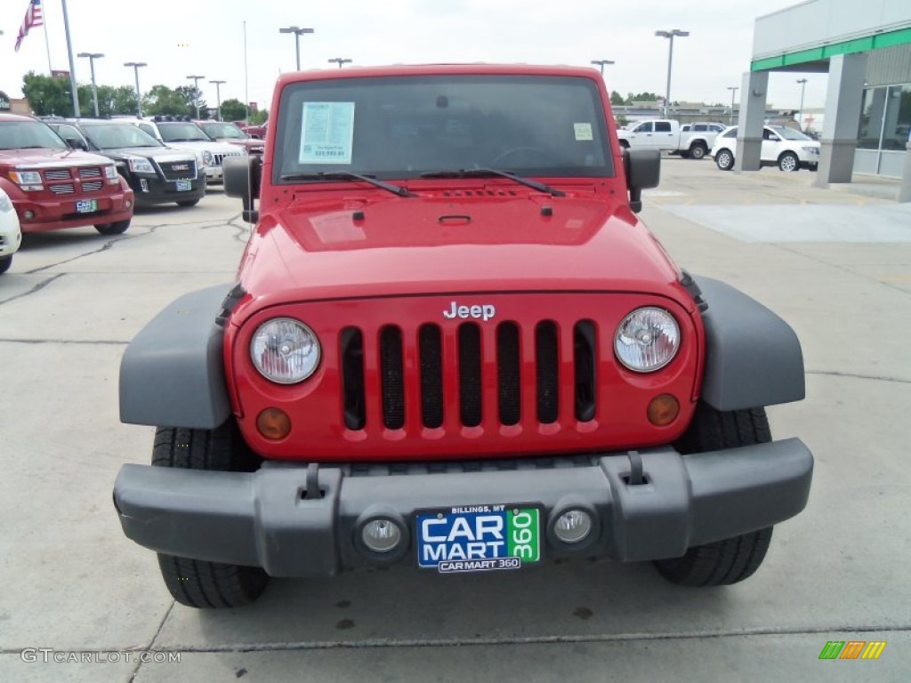 2008 Wrangler Unlimited Rubicon 4x4 - Flame Red / Dark Slate Gray/Med Slate Gray photo #2