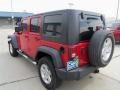 2008 Flame Red Jeep Wrangler Unlimited Rubicon 4x4  photo #19