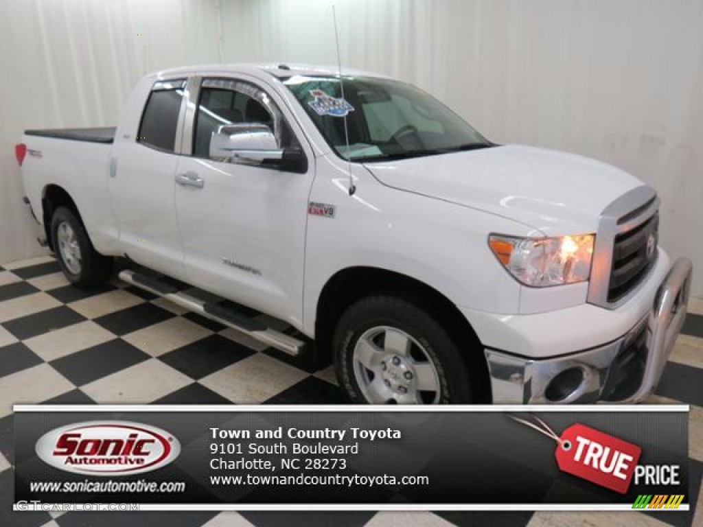 2011 Tundra TRD Double Cab - Super White / Graphite Gray photo #1