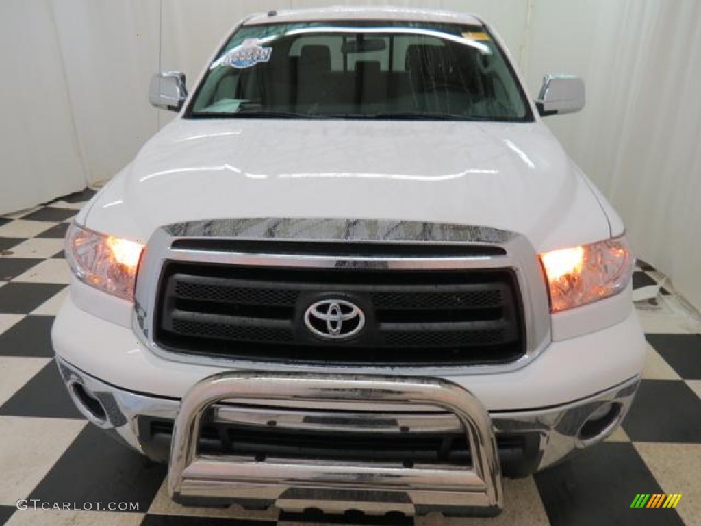 2011 Tundra TRD Double Cab - Super White / Graphite Gray photo #2